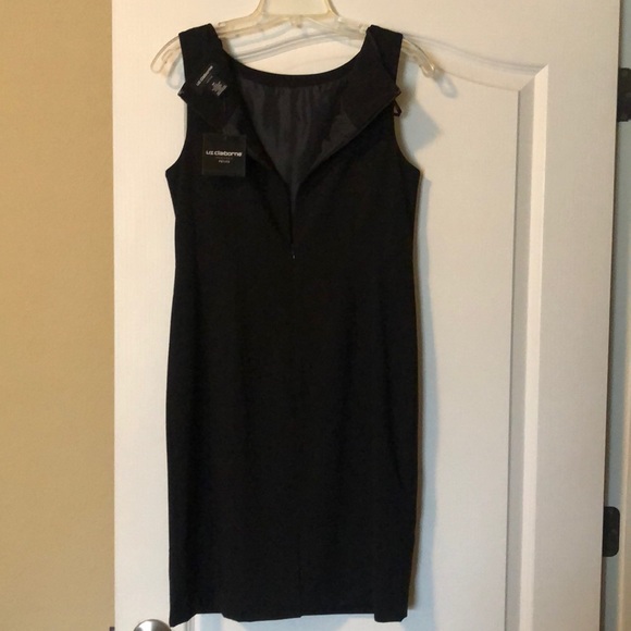 Liz Claiborne Petite Black Dress Size 8P - Picture 3 of 4